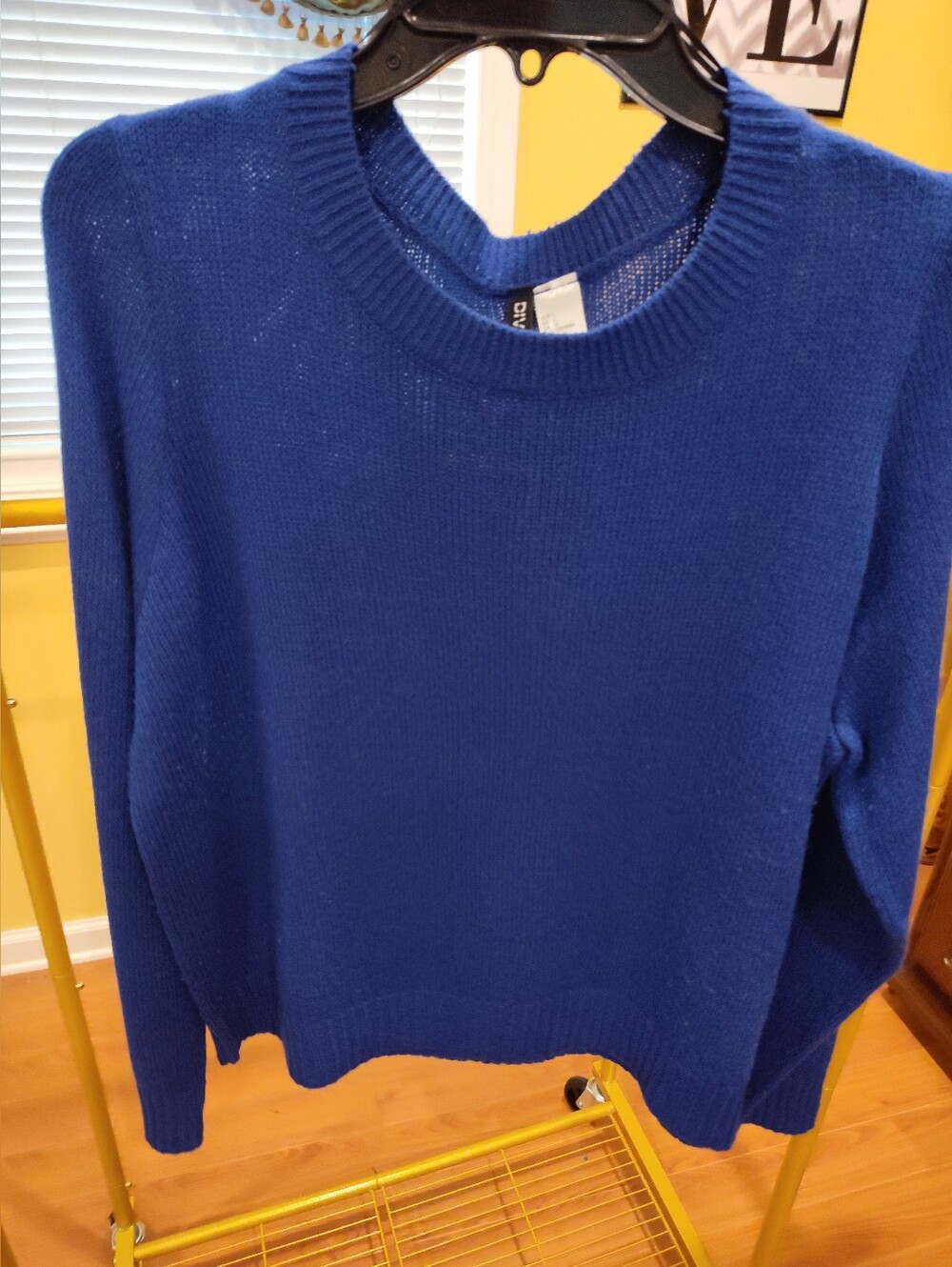 H&M Women's Scoop Crewneck Sweater in Cobalt Blue